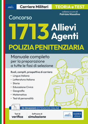 Immagine di 1713 ALLIEVI AGENTI POLIZIA PENITENZIARIA. MANUALE COMPLETO PER TUTTE LE FASI DI SELEZIONE. CON ...