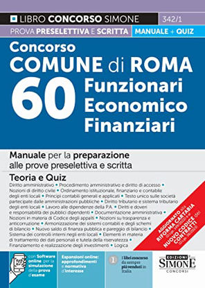 Immagine di CONCORSO COMUNE DI ROMA. 60 FUNZIONARI ECONOMICO-FINANZIARI. TEORIA E QUIZ