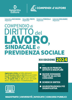 Immagine di COMPENDIO DI DIRITTO DEL LAVORO, SINDACALE E DELLA PREVIDENZA SOCIALE. NUOVA EDIZ. 2024