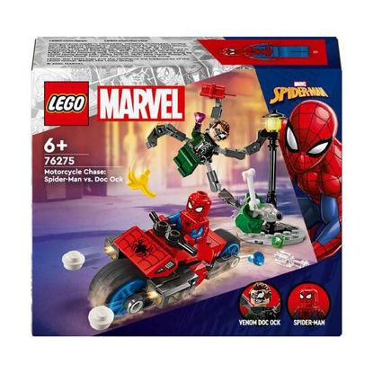 Immagine di LEGO MARVEL 76275 INSEGUIMENTO SULLA MOTO: SPIDER-MAN VS. DOC OCK MOTOCICLETTA GIOCATTOLO SPARA R