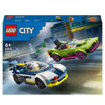 Immagine di LEGO CITY 60415 INSEGUIMENTO DELLA MACCHINA DA CORSA, 2 MODELLINI DI AUTO DELLA POLIZIA, GIOCATTOLO