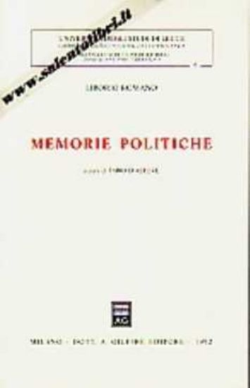 Immagine di Memorie politiche (Liborio Romano)