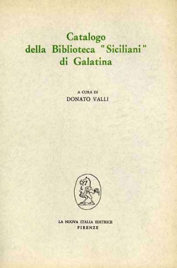 Immagine di Catalogo della Biblioteca «Siciliani» di Galatina