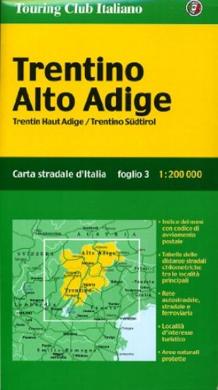 Immagine di TRENTINO ALTO ADIGE 1:200.000 FOGLIO 3