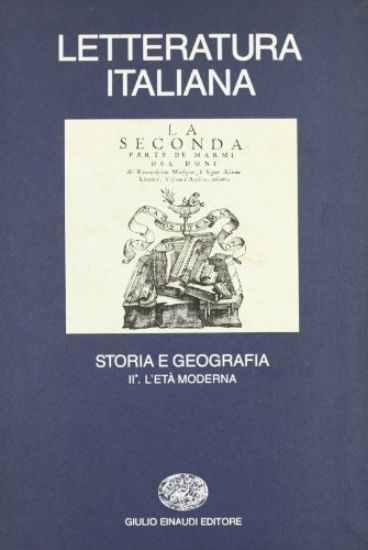 Immagine di LETTERATURA ITALIANA STORIA GEOGRAF