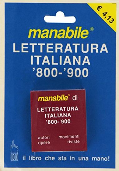 Immagine di MANABILE DI LETTERATURA ITALIANA 800-900