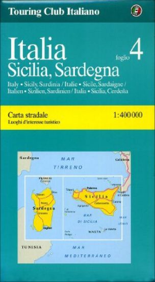 Immagine di ITALIA SICILIA SARDEGNA FOGLIO 4 1:400.000