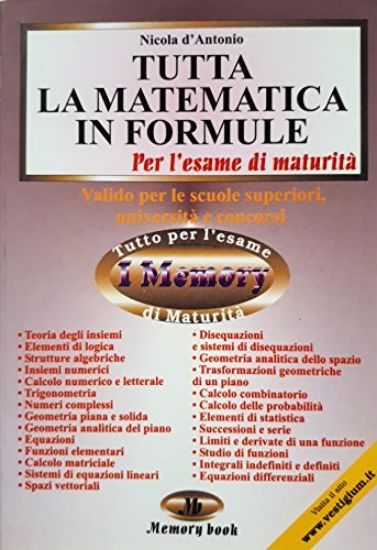 Immagine di TUTTA LA MATEMATICA IN FORMULE.