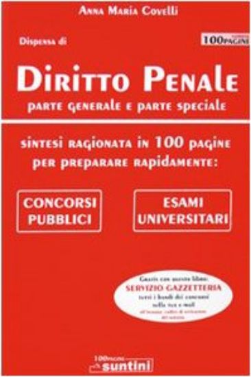 Immagine di DISPENSA DI DIRITTO PENALE PARTE GENERALE E PARTE SPECIALE