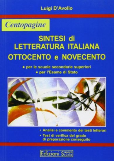 Immagine di SINTESI DI LETTERATURA ITALIANA. `800 E `900