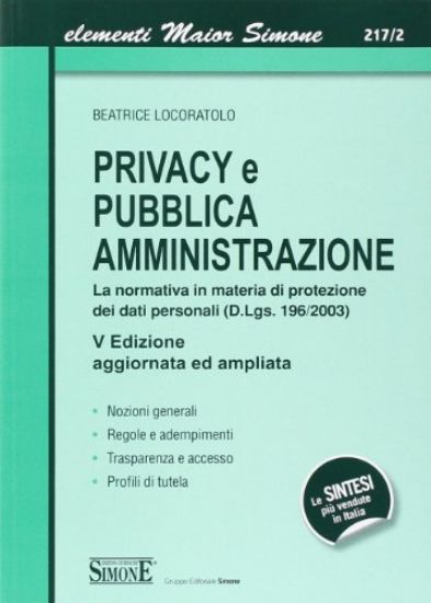 Immagine di PRIVACY E PUBBLICA AMMINISTRAZIONE 2013