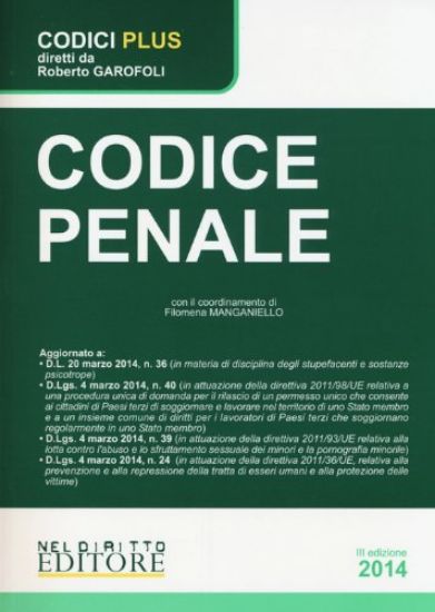 Immagine di CODICE PENALE 2014