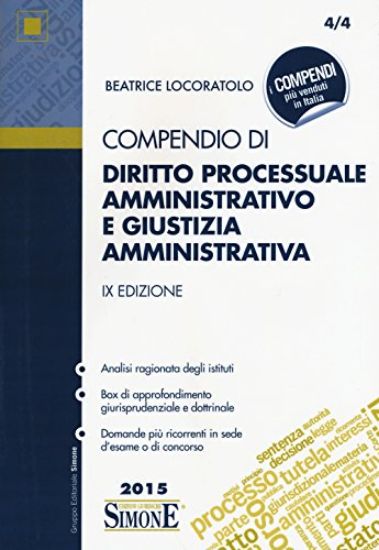 Immagine di COMPENDIO DI DIRITTO PROCESSUALE AMMINISTRATIVO E GIUSTIZIA AMMINISTRATIVA