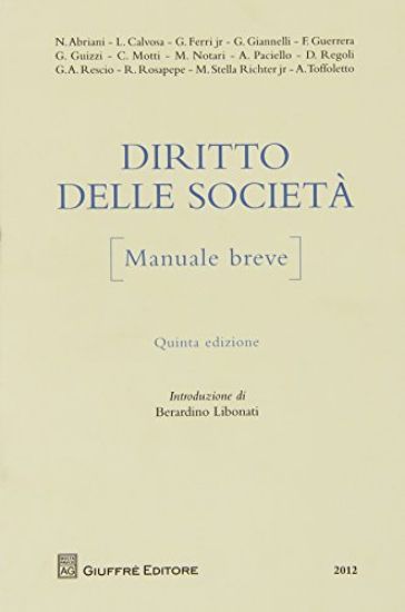 Immagine di DIRITTO DELLE SOCIETA`. MANUALE BREVE