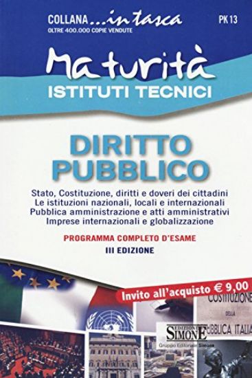 Immagine di MATURITA` ISTITUTI TECNICI. DIRITTO PUBBLICO