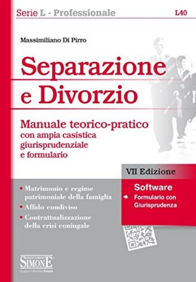 Immagine di SEPARAZIONE E DIVORZIO MANUALE TEORICO-PRATICO