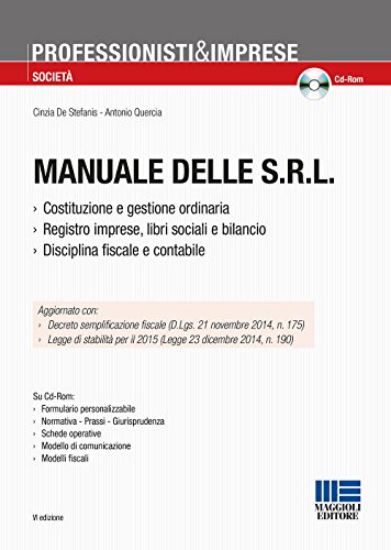 Immagine di MANUALE DELLE S.R.L. CON CD-ROM