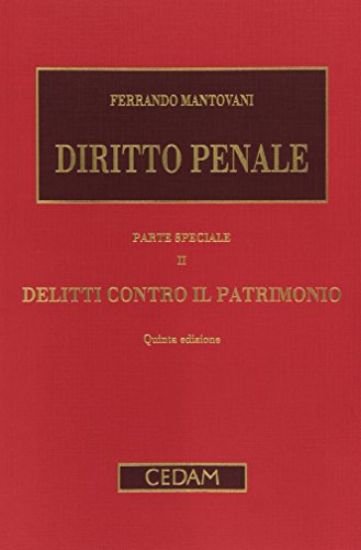 Immagine di DIRITTO PENALE. PARTE SPECIALE II: DELITTI CONTRO IL PATRIMONIO