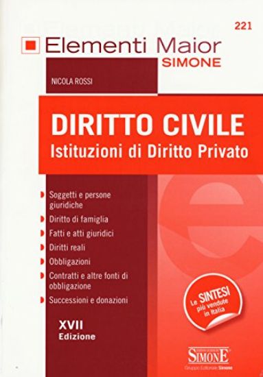 Immagine di ELEMENTI MAIOR - DIRITTO CIVILE (ISTITUZIONI DI DIRITTO PRIVATO)