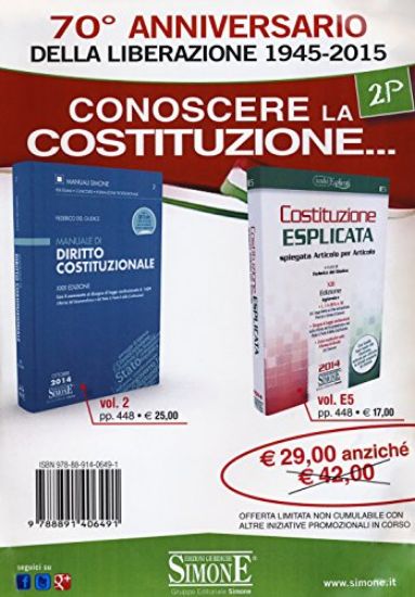 Immagine di COSTITUZIONE ESPLICATA (LA) SPIEGATA ARTICOLO PER ARTICOLO + DIRITTO COSTITUZIONALE