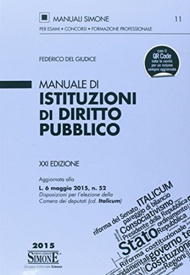 Immagine di MANUALE DI ISTITUZIONI DI DIRITTO PUBBLICO - VOLUME 11