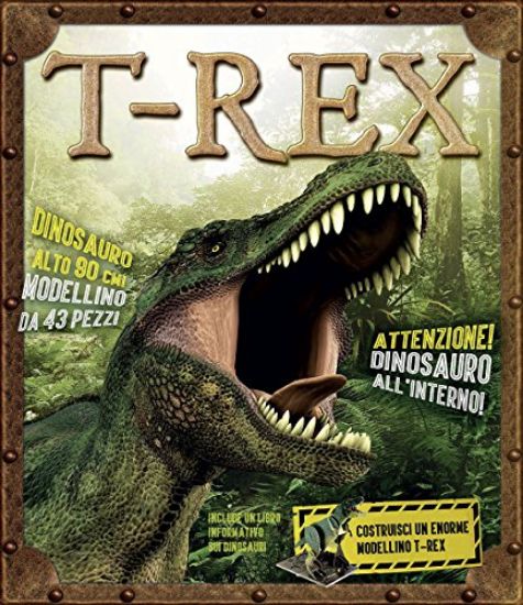 Immagine di T-REX COSTRUISCI UN ENORME MODELLINO DI T-REX - DINOSAURO ALTO 90 CM