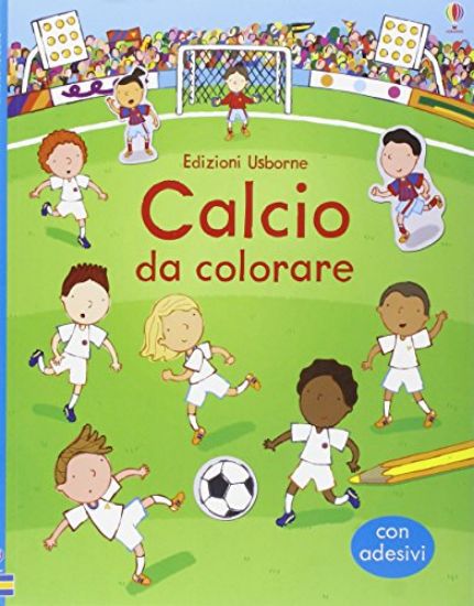 Immagine di CALCIO DA COLORARE. CON ADESIVI