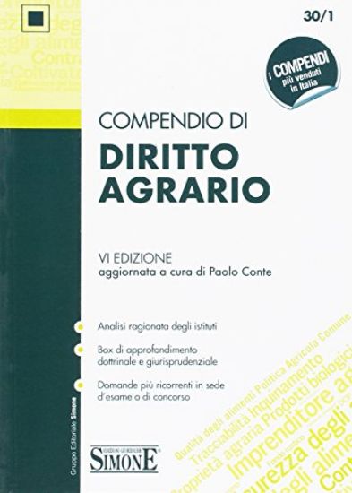 Immagine di COMPENDIO DI DIRITTO AGRARIO 2016