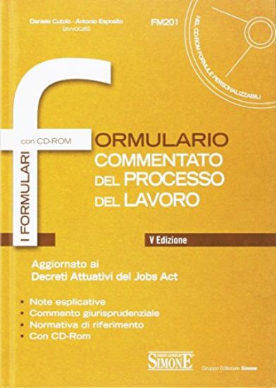 Immagine di FORMULARIO COMMENTATO DEL PROCESSO DEL LAVORO CON CD-ROM