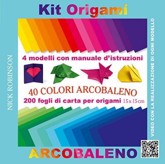 Immagine di KIT ORIGAMI. 30 COLORI ARCOBALENO. CON GADGET