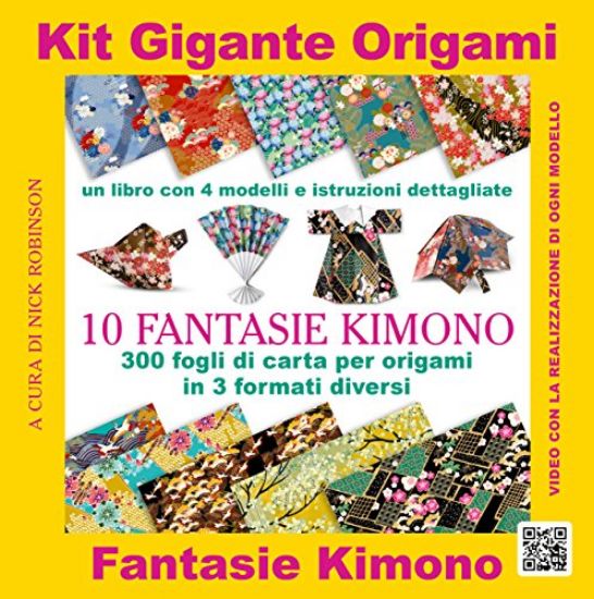 Immagine di KIT GIGANTE ORIGAMI. 10 FANTASIE KIMONO. CON GADGET