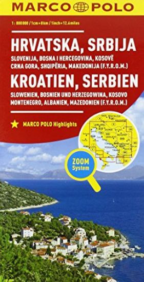 Immagine di SLOVENIA, CROAZIA, SERBIA, BOSNIA ERZEGOVINA 1:800.000