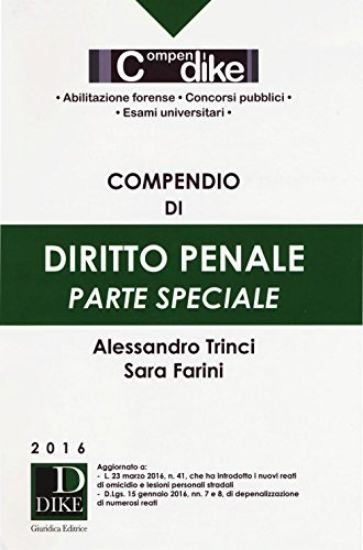 Immagine di COMPENDIO DI DIRITTO PENALE. PARTE SPECIALE