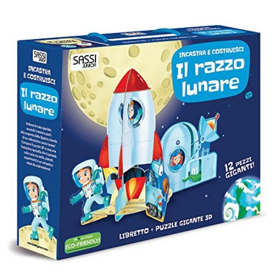 Immagine di RAZZO LUNARE. INCASTRA E COSTRUISCI. LIBRO PUZZLE (IL)