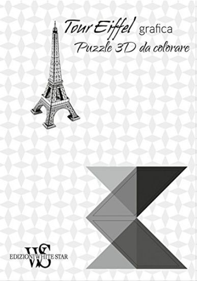 Immagine di TOUR EIFFEL GRAFICA. PUZZLE 3D DA COLORARE