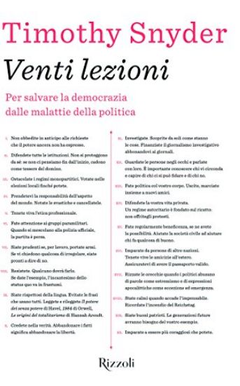 Immagine di VENTI LEZIONI. PER SALVARE LA DEMOCRAZIA DALLE MALATTIE DELLA POLITICA