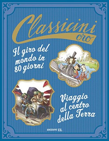 Immagine di GIRO DEL MONDO IN 80 GIORNI DI JULES VERNE-VIAGGIO AL CENTRO DELLA TERRA DI JULES VERNE. EDIZ. A...