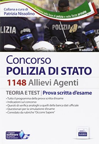 Immagine di CONCORSO 1148 ALLIEVI AGENTI POLIZIA DI STATO. MANUALE. TEORIA E TEST. PROVA SCRITTA D`ESAME. C...