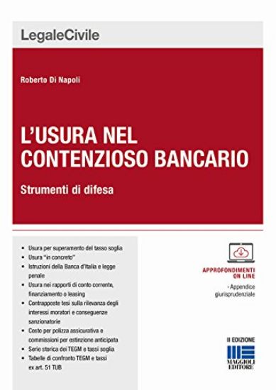 Immagine di USURA NEL CONTENZIOSO BANCARIO (L`)