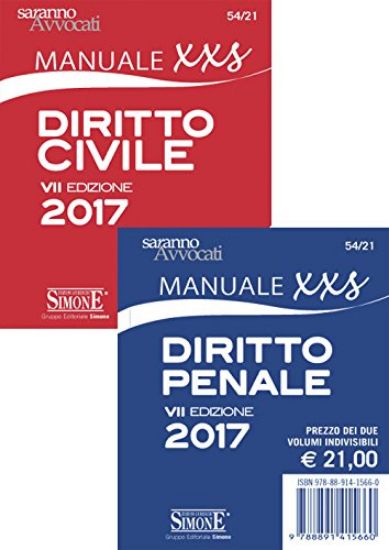 Immagine di DIRITTO CIVILE. MANUALE XXS-DIRITTO PENALE. MANUALE XXS