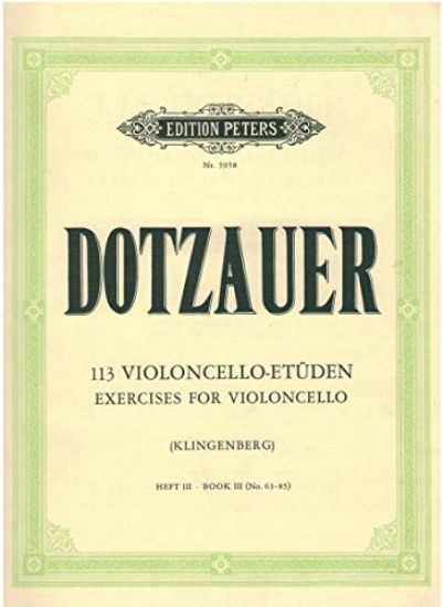 Immagine di DOTZAUER J. J. F.: 113 EXERCISES FOR VIOLONCELLO VOL. 3