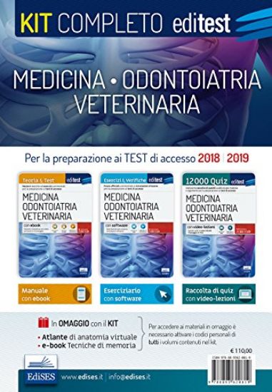 Immagine di EDITEST. KIT COMPLETO MEDICINA, ODONTOIATRIA, VETERINARIA. TEORIA, ESERCIZI SVOLTI, PROVE UFFICIALI