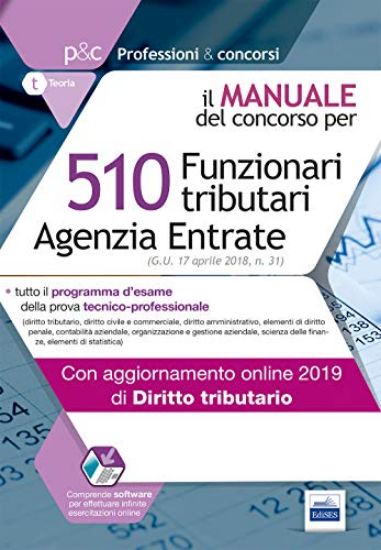 Immagine di 510 FUNZIONARI TRIBUTARI AGENZIA DELLE ENTRATE. MANUALE COMPLETO