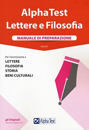 Immagine di ALPHA TEST. LETTERE E FILOSOFIA. MANUALE