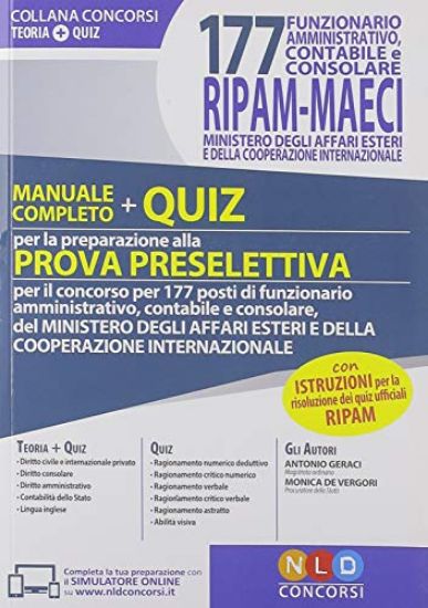 Immagine di CONCORSO 177 FUNZIONARIO AMMINISTRATIVO RIPAM MAECI. MANUALE COMPLETO