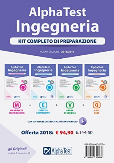 Immagine di ALPHA TEST. INGEGNERIA. KIT COMPLETO DI PREPARAZIONE. MANUALE DI PREPARAZIONE-ESERCIZI COMMENTAT...