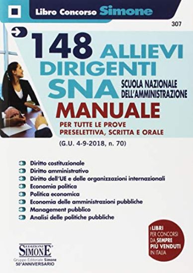 Immagine di 148 ALLIEVI DIRIGENTI SNA. MANUALE PER LA PREPARAZIONE