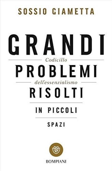 Immagine di GRANDI PROBLEMI RISOLTI IN PICCOLI SPAZI. CODICILLO DELL`ESSENZIALISMO