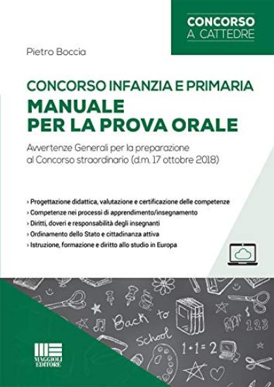 Immagine di MANUALE PER LA PROVA ORALE CONCORSO SCUOLA INFANZIA E PRIMARIA