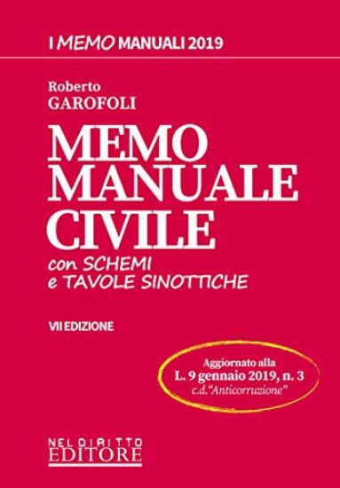 Immagine di MEMO MANUALE CIVILE CON SCHEMI E TAVOLE SINOTTICHE 2019